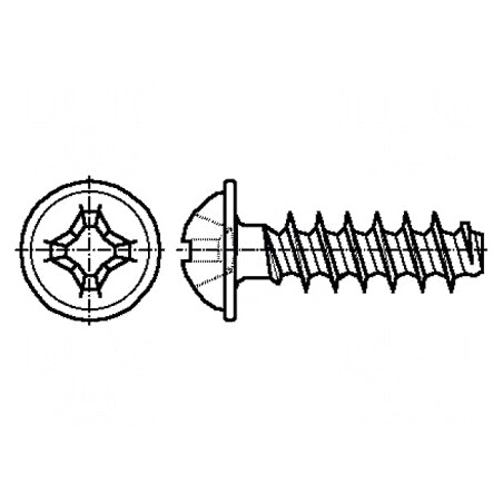 Şurub pentru plastic 4x25 mm cu cap buton Phillips PH2 din oţel zincat | Electronic-mag.ro | Componente Electronice