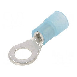 Vârf inelar M5 Ø 5,2mm pentru cablu 1,5-2,5mm² crimpat izolat | Electronic-mag.ro | Componente Electronice