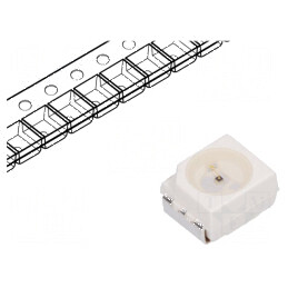 LED SMD 3528 Ambră 71,5÷100mcd 3,5x2,8x1,9mm 120° 20mA | Electronic-mag.ro | Componente Electronice