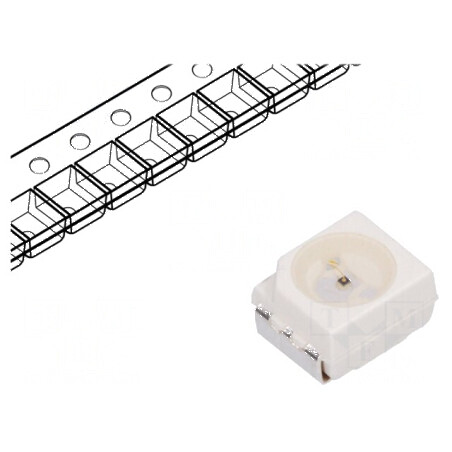 LED SMD 3528 Ambră 71,5÷100mcd 3,5x2,8x1,9mm 120° 20mA | Electronic-mag.ro | Componente Electronice