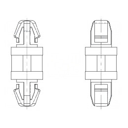 Distanţier PCB poliamidă 66 10mm clichet | Electronic-mag.ro | Componente Electronice