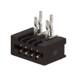 Conector FFC/FPC unghi 90° 4 PIN Non-ZIF THT cositorit | Electronic-mag.ro | Componente Electronice