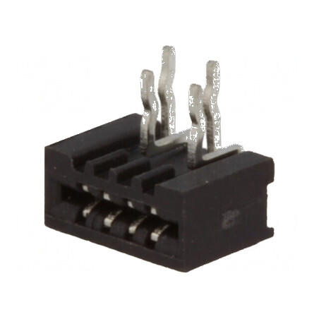 Conector FFC/FPC unghi 90° 4 PIN Non-ZIF THT cositorit | Electronic-mag.ro | Componente Electronice