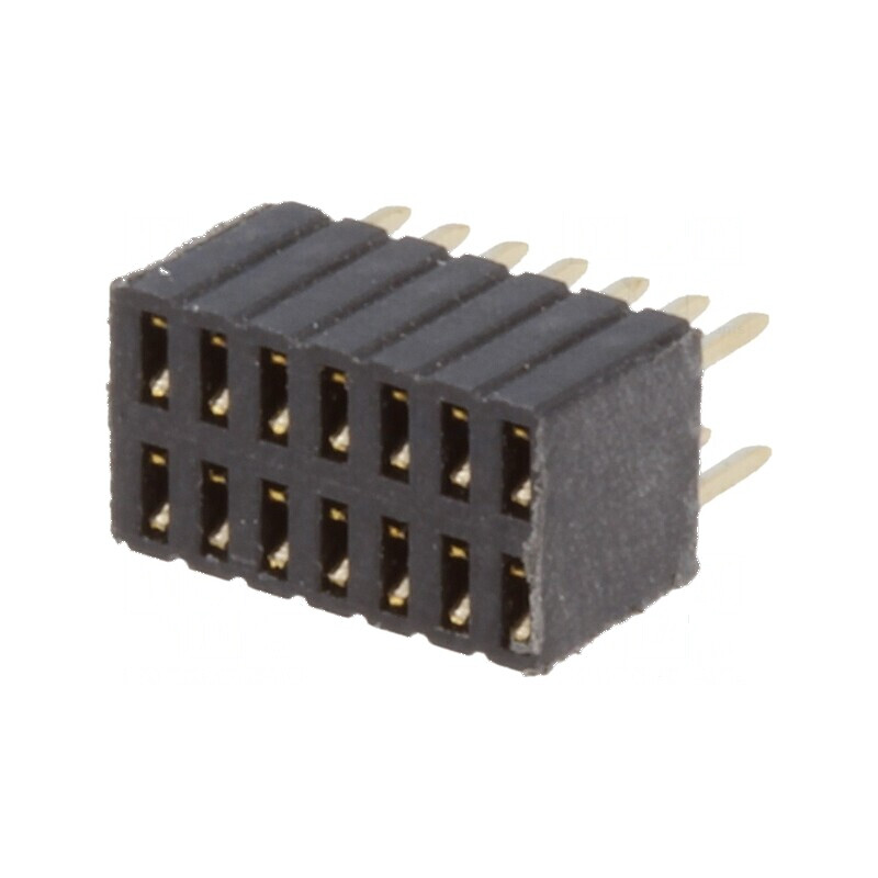Conector şiruri pini soclu mamă 14 PIN 1,27mm THT 2x7 | Electronic-mag.ro | Componente Electronice