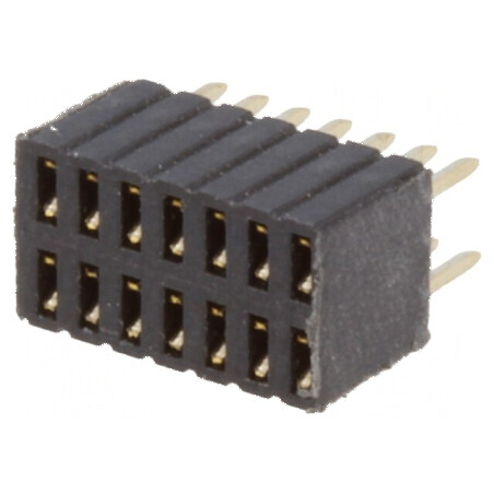 Conector şiruri pini soclu mamă 14 PIN 1,27mm THT 2x7 | Electronic-mag.ro | Componente Electronice