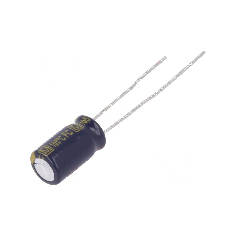Condensator electrolitic low ESR THT 100uF 25VDC Ø6,3x11,2mm | Electronic-mag.ro | Componente Electronice Condensator electrolitic low ESR THT 100uF 25VDC Ø6,3x11,2mm | Electronic-mag.ro | Componente Electronice