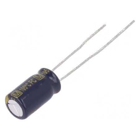 Condensator electrolitic low ESR THT 100uF 25VDC Ø6,3x11,2mm | Electronic-mag.ro | Componente Electronice
