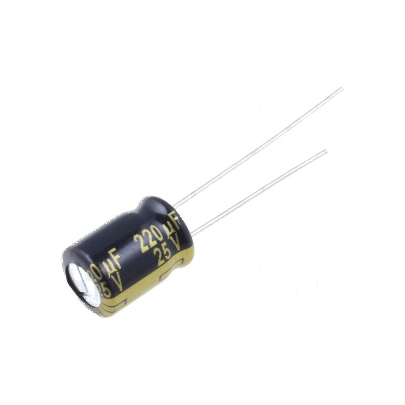 Condensator electrolitic low ESR THT 220uF 25VDC 8x11,5mm | Electronic-mag.ro | Componente Electronice Condensator electrolitic low ESR THT 220uF 25VDC 8x11,5mm | Electronic-mag.ro | Componente Electronice