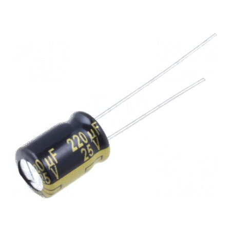 Condensator electrolitic low ESR THT 220uF 25VDC 8x11,5mm | Electronic-mag.ro | Componente Electronice