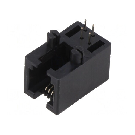 Conector RJ9 4p4c THT 90° | Electronic-mag.ro | Componente Electronice
