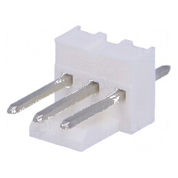 Conector cablu-placă soclu tată KK 254 2,54mm 3 PIN THT albă | Electronic-mag.ro | Componente Electronice