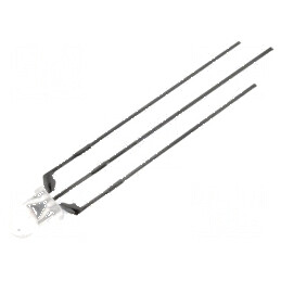 LED 3mm roșie/verde 60° convexă, Nr. term: 3 | Electronic-mag.ro | Componente Electronice
