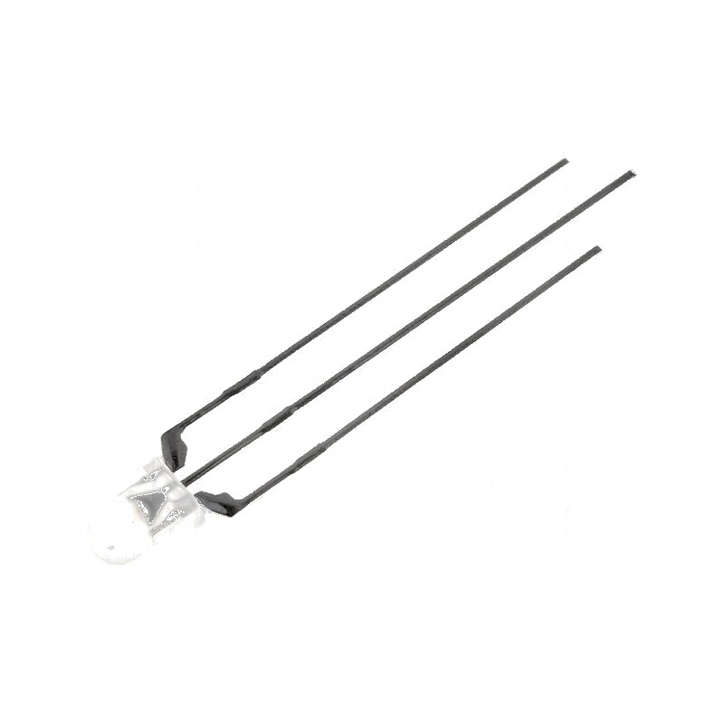 LED 3mm roșie/verde 60° convexă, Nr. term: 3 | Electronic-mag.ro | Componente Electronice