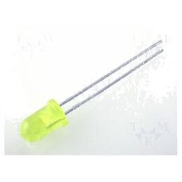 LED galben 5mm 650-1200mcd 30° convex | Electronic-mag.ro | Componente Electronice