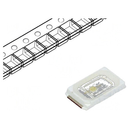 LED SMD 5730 PLCC2 Verde 25-35lm 5,7x3x0,8mm 120° 150mA | Electronic-mag.ro | Componente Electronice