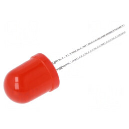 LED 10mm roșie 500-1120mcd 30° convex 66mW | Electronic-mag.ro | Componente Electronice