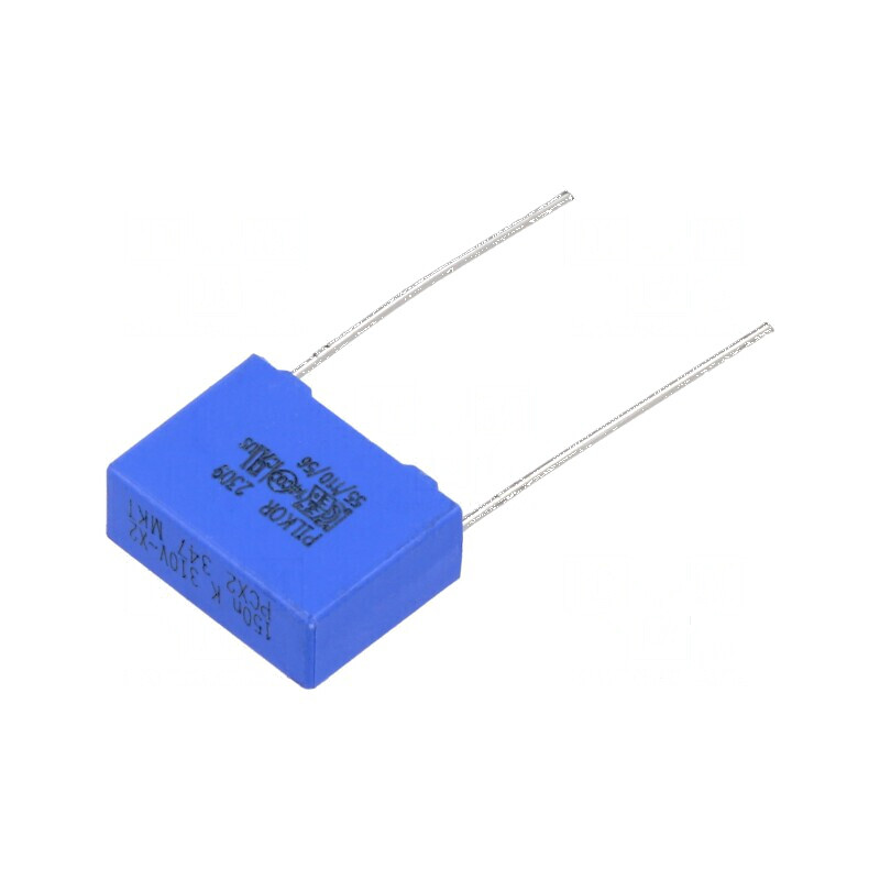 Condensator poliester 150nF 15mm ±10% 310V THT | Electronic-mag.ro | Componente Electronice Condensator poliester 150nF 15mm ±10% 310V THT | Electronic-mag.ro | Componente Electronice