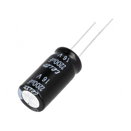 Condensator electrolitic THT 2200uF 16VDC Ø12,5x25mm ±20% | Electronic-mag.ro | Componente Electronice