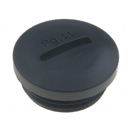 Capac de protecție PG11 poliamidă neagră 10,4mm | Electronic-mag.ro | Componente Electronice