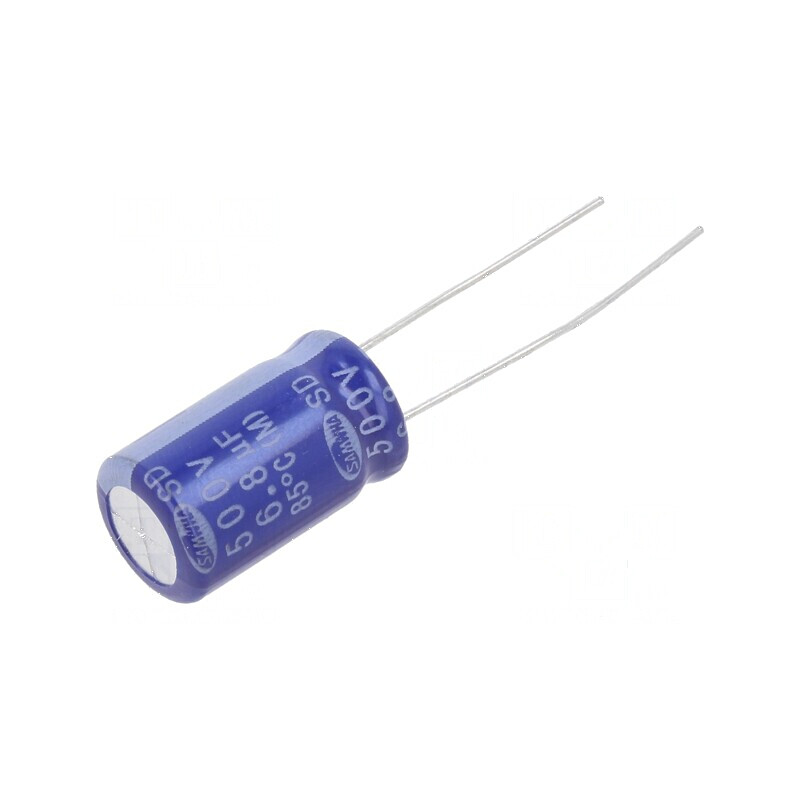 Condensator electrolitic THT 6,8uF 500VDC Ø10x16mm ±20% | Electronic-mag.ro | Componente Electronice
