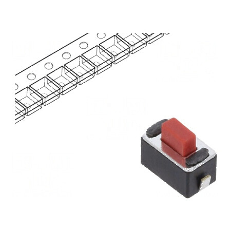 Microîntrerupător TACT SPST-NO 0,05A/12VDC SMT Poz: 2 | Electronic-mag.ro | Componente Electronice
