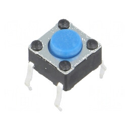 Microîntrerupător TACT SPST-NO 0,05A/12VDC THT | Electronic-mag.ro | Componente Electronice