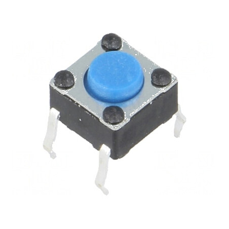 Microîntrerupător TACT SPST-NO 0,05A/12VDC THT | Electronic-mag.ro | Componente Electronice