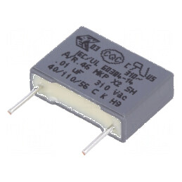 Condensator polipropilenă X2 R46 310V 10nF 13x4x9mm THT | Electronic-mag.ro | Componente Electronice