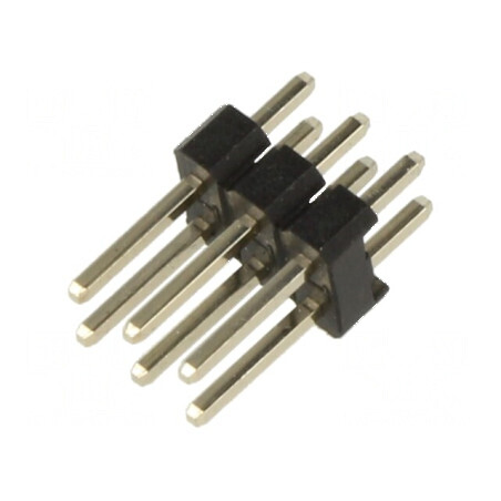 Conector şir pini tată 2,54mm 6 pini THT aurit | Electronic-mag.ro | Componente Electronice