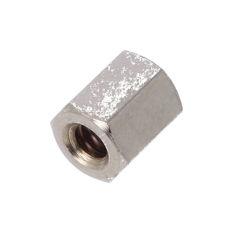 Piuliță distanțieră filetată 6mm UNC4-40 din alamă | Electronic-mag.ro | Componente Electronice