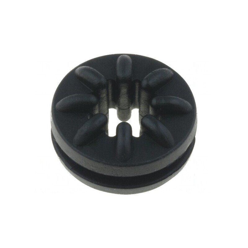 Manșon Ø 9,5mm negru pentru panou grosime max. 1,6mm H: 8,1mm | Electronic-mag.ro | Componente Electronice