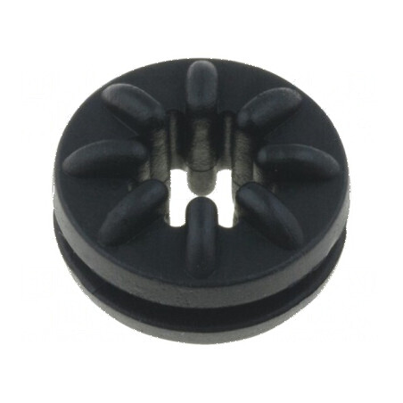 Manșon Ø 9,5mm negru pentru panou grosime max. 1,6mm H: 8,1mm | Electronic-mag.ro | Componente Electronice