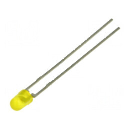 LED 3mm galben 2,4÷3V 30° convex | Electronic-mag.ro | Componente Electronice
