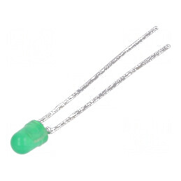 LED 3mm Verde Convex 1÷2mcd 25° | Electronic-mag.ro | Componente Electronice