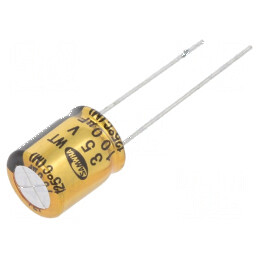 Condensator electrolitic THT 100uF 35V Ø10x12,5mm ±20% | Electronic-mag.ro | Componente Electronice