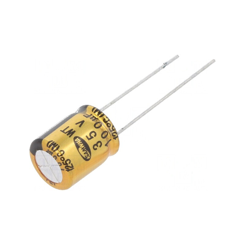 Condensator electrolitic THT 100uF 35V Ø10x12,5mm ±20% | Electronic-mag.ro | Componente Electronice Condensator electrolitic THT 100uF 35V Ø10x12,5mm ±20% | Electronic-mag.ro | Componente Electronice