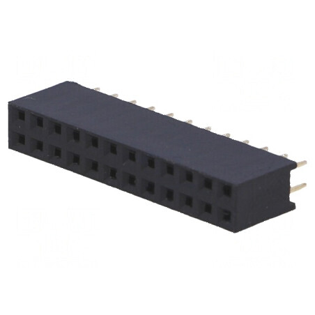 Conector şiruri pini soclu mamă 24 PIN 2,54mm THT 2x12 | Electronic-mag.ro | Componente Electronice