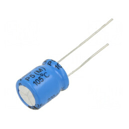 Condensator electrolitic THT 220uF 35VDC 5mm ±20% | Electronic-mag.ro | Componente Electronice