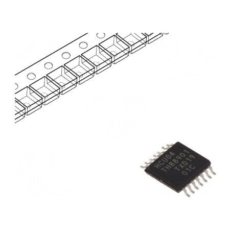 IC digital NOT 6 CMOS SMD TSSOP14 2-6VDC -40-125°C HCU | Electronic-mag.ro | Componente Electronice