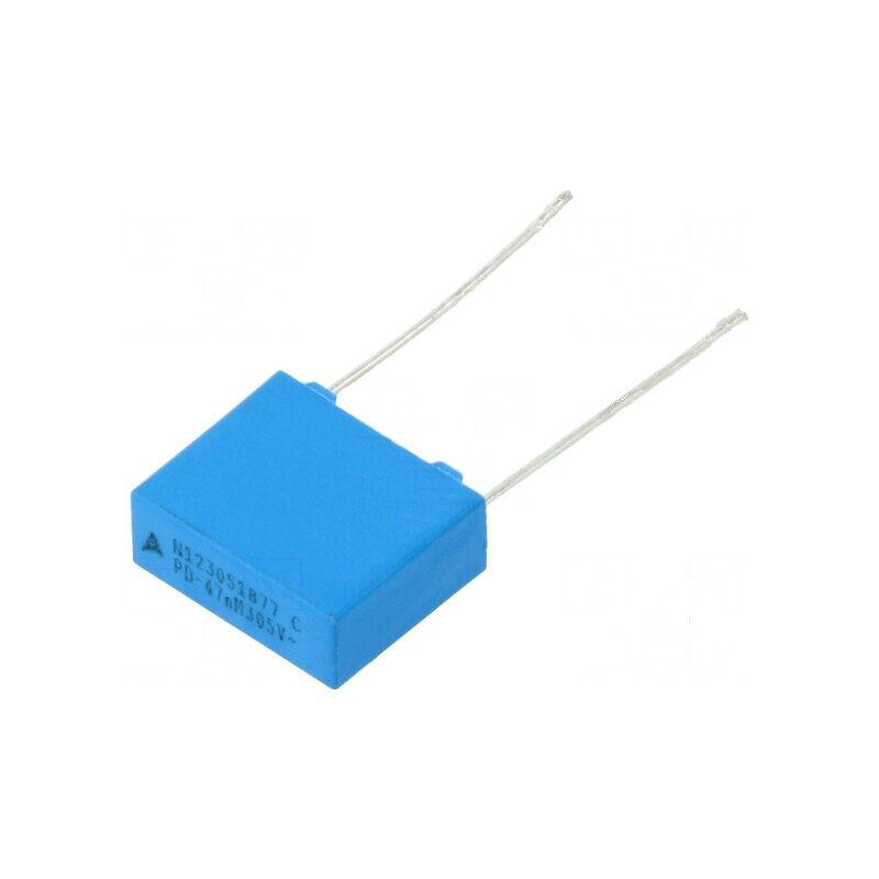 Condensator polipropilenă X2 47nF 13x11x5mm THT ±20% 10mm | Electronic-mag.ro | Componente Electronice