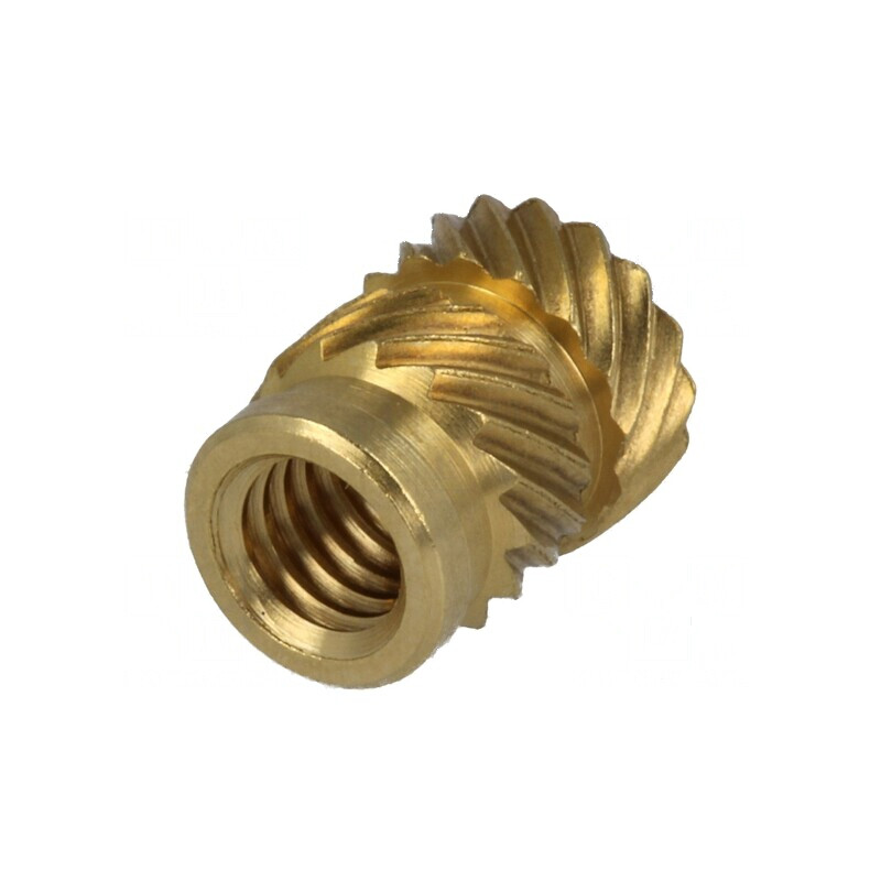Adaos filetat alamă M4 BN 1052 8,2mm | Electronic-mag.ro | Componente Electronice