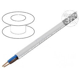 Cablu BiTprotect YTDY 2x0,5mm rotund sârmă Cu PVC alb | Electronic-mag.ro | Componente Electronice