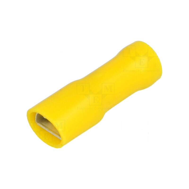 Terminal plat 6,3mm mamă 4÷6mm² crimpat pe cablu alamă | Electronic-mag.ro | Componente Electronice
