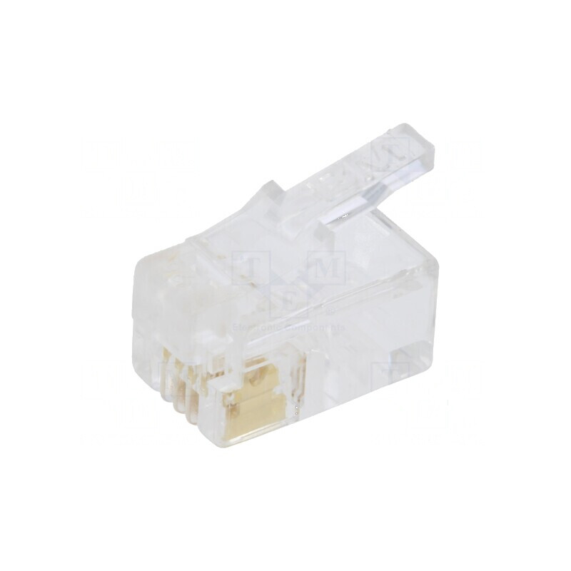 Conector RJ9 mufă 4 pini 4p4c cablu IDC crimpat | Electronic-mag.ro | Componente Electronice