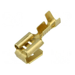Terminal plat 6,3mm 0,8mm mamă/tată 1÷2,5mm² crimpat alamă | Electronic-mag.ro | Componente Electronice