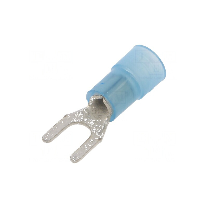 Furcă M3,5 Ø3,7mm 1,5÷2,5mm² crimpat pe cablu izolată | Electronic-mag.ro | Componente Electronice