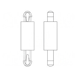 Distanţier PCB poliamidă 66 10mm clichet | Electronic-mag.ro | Componente Electronice