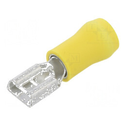 Terminal plat 6,3mm mamă 0,8mm 2,5-6mm2 crimpat pe cablu | Electronic-mag.ro | Componente Electronice