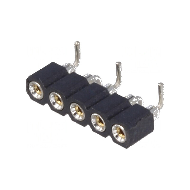 Conector şiruri pini soclu mamă 5 contacte întoarse SMT | Electronic-mag.ro | Componente Electronice Conector şiruri pini soclu mamă 5 contacte întoarse SMT | Electronic-mag.ro | Componente Electronice