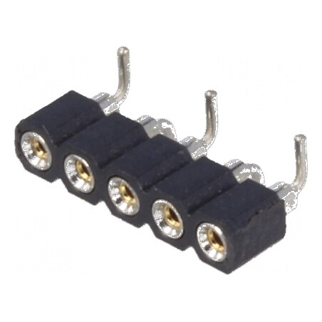 Conector şiruri pini soclu mamă 5 contacte întoarse SMT | Electronic-mag.ro | Componente Electronice